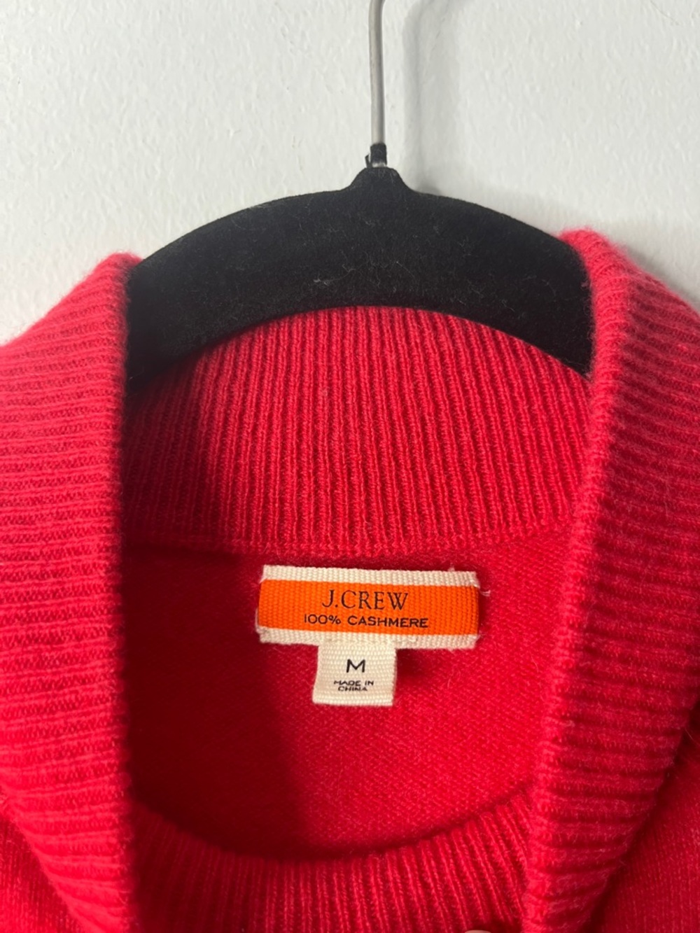 J. Crew 100% Cashmere Bright Pink Mock Neck Sweater Women's M - Picture 4 of 9